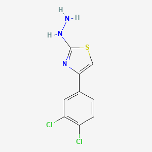 molecular formula C9H7Cl2N3S B2935806 4-(3,4-二氯苯基)-2-肼基噻唑 CAS No. 312303-66-5