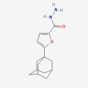 molecular formula C15H20N2O2 B2935810 5-(1-Adamantyl)-2-furohydrazide CAS No. 897545-05-0