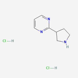 molecular formula C8H13Cl2N3 B2935821 2-(Pyrrolidin-3-yl)pyrimidine dihydrochloride CAS No. 2126164-00-7