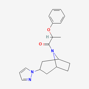 1-((1R,5S)-3-(1H-pyrazol-1-yl)-8-azabicyclo[3.2.1]octan-8-yl)-2-phenoxypropan-1-one