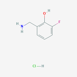 molecular formula C7H9ClFNO B2935827 2-(Aminomethyl)-6-fluorophenol hydrochloride CAS No. 2061979-65-3