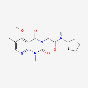 N-cyclopentyl-2-(5-methoxy-1,6-dimethyl-2,4-dioxo-1,2-dihydropyrido[2,3-d]pyrimidin-3(4H)-yl)acetamide
