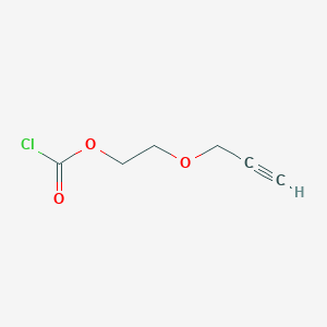 molecular formula C6H7ClO3 B2935840 氯代[2-(丙-2-炔-1-氧基)乙氧基]甲酮 CAS No. 2174001-17-1