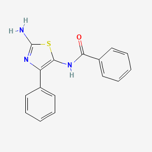molecular formula C16H13N3OS B2935841 N-(2-amino-4-phenyl-1,3-thiazol-5-yl)benzamide CAS No. 54167-91-8