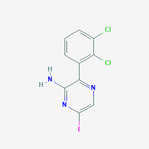 molecular formula C10H6Cl2IN3 B2935842 3-(2,3-Dichlorophenyl)-6-iodopyrazin-2-amine CAS No. 2119574-67-1