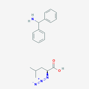 molecular formula C19H24N4O2 B2935852 (2S)-2-Azido-4-methylpentanoic acid;diphenylmethanamine CAS No. 79410-33-6