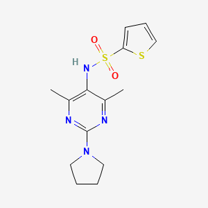 N-(4,6-dimethyl-2-(pyrrolidin-1-yl)pyrimidin-5-yl)thiophene-2-sulfonamide