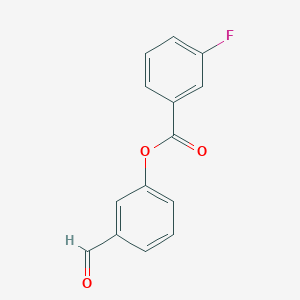molecular formula C14H9FO3 B2935859 3-Formylphenyl 3-fluorobenzoate CAS No. 332929-51-8