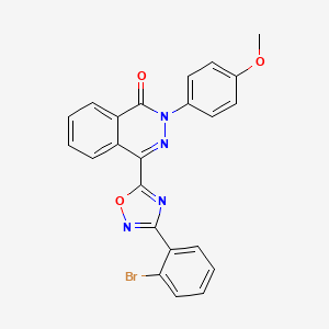 molecular formula C23H15BrN4O3 B2935862 4-[3-(2-bromophenyl)-1,2,4-oxadiazol-5-yl]-2-(4-methoxyphenyl)phthalazin-1(2H)-one CAS No. 1357740-72-7