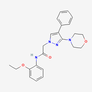 molecular formula C23H26N4O3 B2935868 N-(2-ethoxyphenyl)-2-(3-morpholino-4-phenyl-1H-pyrazol-1-yl)acetamide CAS No. 1286713-00-5