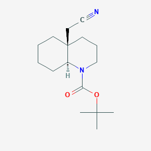 Tert-butyl (4aR,8aS)-4a-(cyanomethyl)-2,3,4,5,6,7,8,8a-octahydroquinoline-1-carboxylate