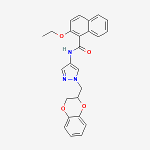 N-(1-((2,3-dihydrobenzo[b][1,4]dioxin-2-yl)methyl)-1H-pyrazol-4-yl)-2-ethoxy-1-naphthamide