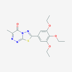 molecular formula C17H20N4O4S B293589 3-methyl-7-(3,4,5-triethoxyphenyl)-4H-[1,3,4]thiadiazolo[2,3-c][1,2,4]triazin-4-one 
