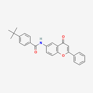 molecular formula C26H23NO3 B2935896 4-叔丁基-N-(4-氧代-2-苯基-4H-色满-6-基)苯甲酰胺 CAS No. 923157-93-1