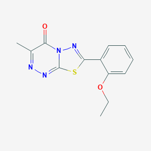 molecular formula C13H12N4O2S B293590 7-(2-ethoxyphenyl)-3-methyl-4H-[1,3,4]thiadiazolo[2,3-c][1,2,4]triazin-4-one 