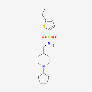 N-((1-cyclopentylpiperidin-4-yl)methyl)-5-ethylthiophene-2-sulfonamide