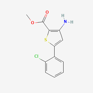molecular formula C12H10ClNO2S B2935904 Methyl 3-amino-5-(2-chlorophenyl)thiophene-2-carboxylate CAS No. 107818-29-1