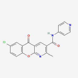 7-chloro-2-methyl-5-oxo-N-(pyridin-4-yl)-5H-chromeno[2,3-b]pyridine-3-carboxamide