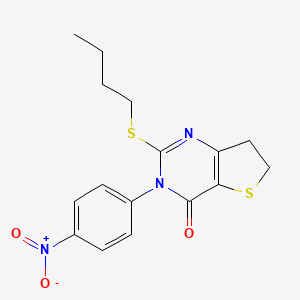 2-Butylsulfanyl-3-(4-nitrophenyl)-6,7-dihydrothieno[3,2-d]pyrimidin-4-one