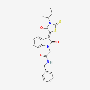 (Z)-N-benzyl-2-(3-(3-(sec-butyl)-4-oxo-2-thioxothiazolidin-5-ylidene)-2-oxoindolin-1-yl)acetamide