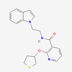 N-(2-(1H-indol-1-yl)ethyl)-2-((tetrahydrothiophen-3-yl)oxy)nicotinamide