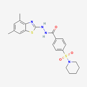 N'-(4,6-dimethylbenzo[d]thiazol-2-yl)-4-(piperidin-1-ylsulfonyl)benzohydrazide
