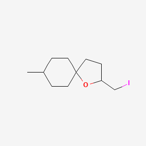molecular formula C11H19IO B2935931 2-(Iodomethyl)-8-methyl-1-oxaspiro[4.5]decane CAS No. 1862924-65-9