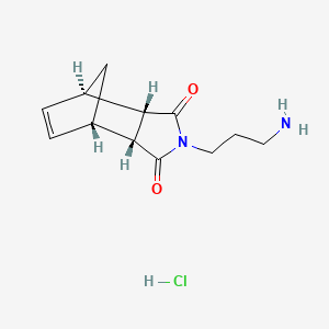 molecular formula C12H17ClN2O2 B2935943 (1R,2S,6R,7S)-4-(3-Aminopropyl)-4-azatricyclo[5.2.1.02,6]dec-8-ene-3,5-dione;hydrochloride CAS No. 2173638-13-4