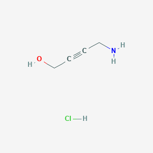 molecular formula C4H8ClNO B2935944 4-Aminobut-2-yn-1-ol hydrochloride CAS No. 39711-80-3
