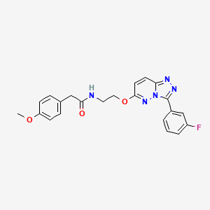 N-(2-((3-(3-fluorophenyl)-[1,2,4]triazolo[4,3-b]pyridazin-6-yl)oxy)ethyl)-2-(4-methoxyphenyl)acetamide