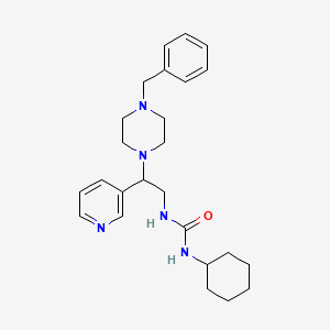 1-(2-(4-Benzylpiperazin-1-yl)-2-(pyridin-3-yl)ethyl)-3-cyclohexylurea