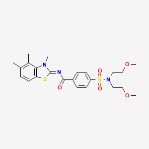 molecular formula C23H29N3O5S2 B2935961 (Z)-4-(N,N-bis(2-methoxyethyl)sulfamoyl)-N-(3,4,5-trimethylbenzo[d]thiazol-2(3H)-ylidene)benzamide CAS No. 850911-30-7