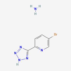 molecular formula C6H7BrN6 B2935963 5-Bromo-2-(2H-tetrazol-5-YL)pyridine ammonia salt CAS No. 1374651-37-2