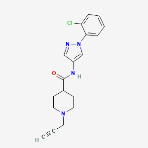 molecular formula C18H19ClN4O B2935967 N-[1-(2-chlorophenyl)-1H-pyrazol-4-yl]-1-(prop-2-yn-1-yl)piperidine-4-carboxamide CAS No. 1333949-60-2