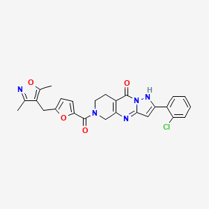 2-(2-chlorophenyl)-6-({5-[(3,5-dimethyl-4-isoxazolyl)methyl]-2-furyl}carbonyl)-5,6,7,8-tetrahydropyrazolo[1,5-a]pyrido[3,4-d]pyrimidin-9(1H)-one