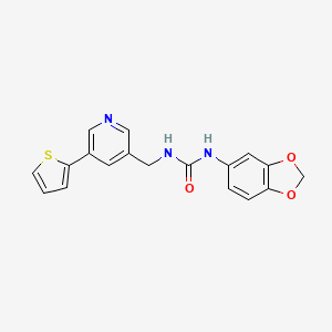 1-(Benzo[d][1,3]dioxol-5-yl)-3-((5-(thiophen-2-yl)pyridin-3-yl)methyl)urea