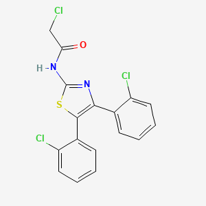 molecular formula C17H11Cl3N2OS B2935984 N-[双(2-氯苯基)-1,3-噻唑-2-基]-2-氯乙酰胺 CAS No. 748792-97-4