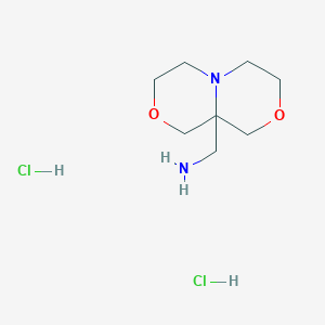 {hexahydro-1H-[1,4]oxazino[3,4-c]morpholin-9a-yl}methanamine dihydrochloride