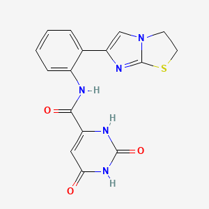 N-(2-(2,3-dihydroimidazo[2,1-b]thiazol-6-yl)phenyl)-2,6-dioxo-1,2,3,6-tetrahydropyrimidine-4-carboxamide