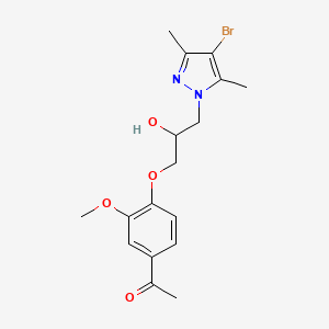 1-{4-[3-(4-bromo-3,5-dimethyl-1H-pyrazol-1-yl)-2-hydroxypropoxy]-3-methoxyphenyl}ethanone
