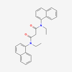 molecular formula C27H26N2O2 B2936002 N,N'-Diethyl-N,N'-di-naphthalen-1-yl-malonamide CAS No. 726153-00-0