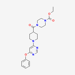 Ethyl 4-{[1-(6-phenoxypyrimidin-4-yl)piperidin-4-yl]carbonyl}piperazine-1-carboxylate