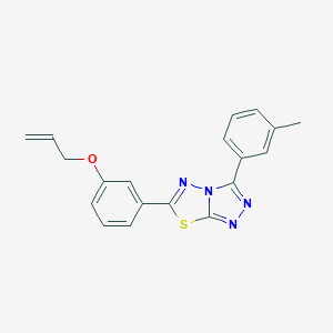 molecular formula C19H16N4OS B293601 Allyl 3-[3-(3-methylphenyl)[1,2,4]triazolo[3,4-b][1,3,4]thiadiazol-6-yl]phenyl ether 