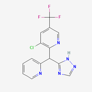 3-Chloro-2-(2-pyridinyl(1H-1,2,4-triazol-3-yl)methyl)-5-(trifluoromethyl)pyridine