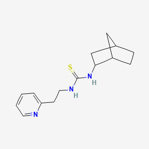 molecular formula C15H21N3S B2936012 N-bicyclo[2.2.1]hept-2-yl-N'-[2-(2-pyridyl)ethyl]thiourea CAS No. 681253-79-2