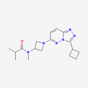 molecular formula C17H24N6O B2936018 N-(1-(3-cyclobutyl-[1,2,4]triazolo[4,3-b]pyridazin-6-yl)azetidin-3-yl)-N-methylisobutyramide CAS No. 2320383-06-8