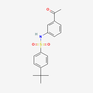molecular formula C18H21NO3S B2936019 N-(3-acetylphenyl)-4-(tert-butyl)benzenesulfonamide CAS No. 338966-24-8