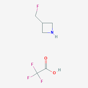 molecular formula C6H9F4NO2 B2936055 3-(Fluoromethyl)azetidine; trifluoroacetic acid CAS No. 1443983-84-3