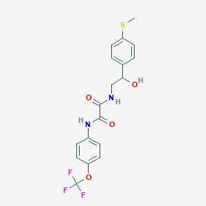 molecular formula C18H17F3N2O4S B2936058 N1-(2-羟基-2-(4-(甲硫基)苯基)乙基)-N2-(4-(三氟甲氧基)苯基)草酰胺 CAS No. 1448065-22-2