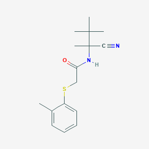 N-(1-cyano-1,2,2-trimethylpropyl)-2-[(2-methylphenyl)sulfanyl]acetamide
